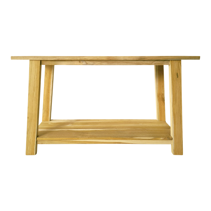 Конзола от тиково дърво Decoza в естествен нюанс 140x40x80см