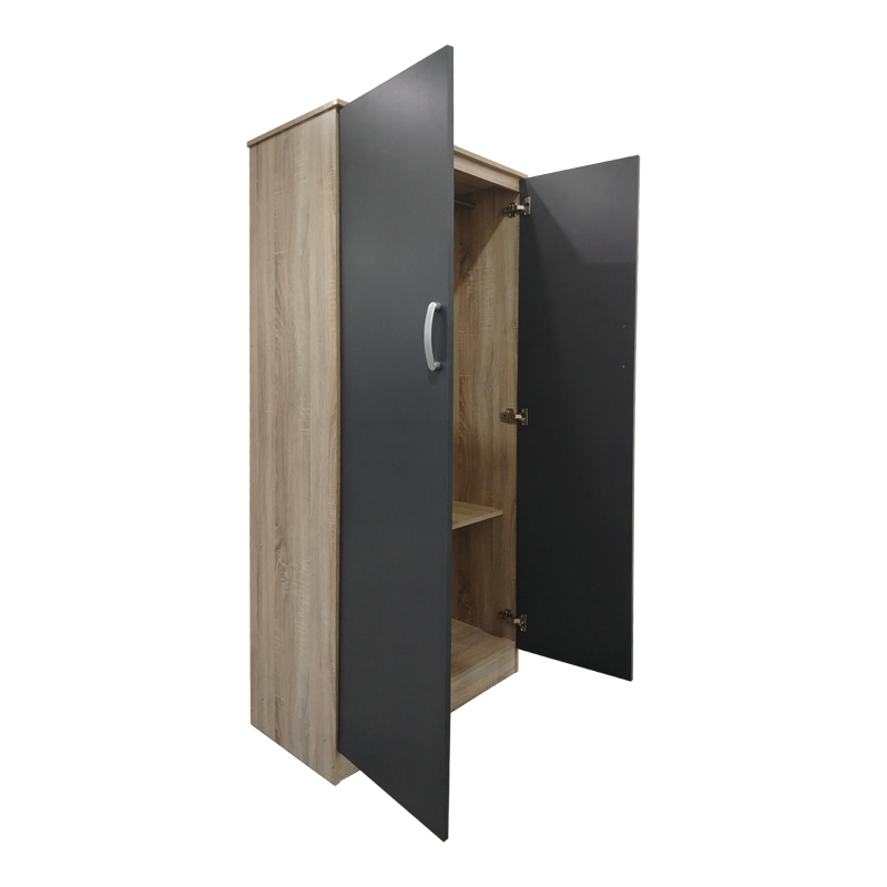 Двукрилен гардероб Lego в цвят сонома-антрацит 80x42x180см - Image 2