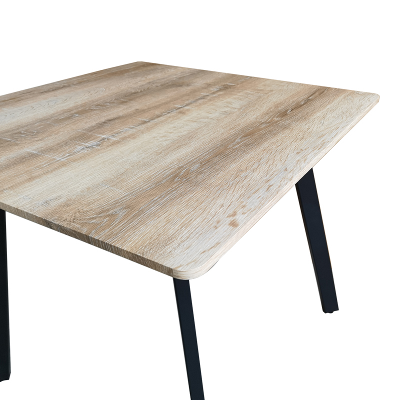 Маса Squaro sonoma MDF с черни метални крака 80x80x75см - Image 3