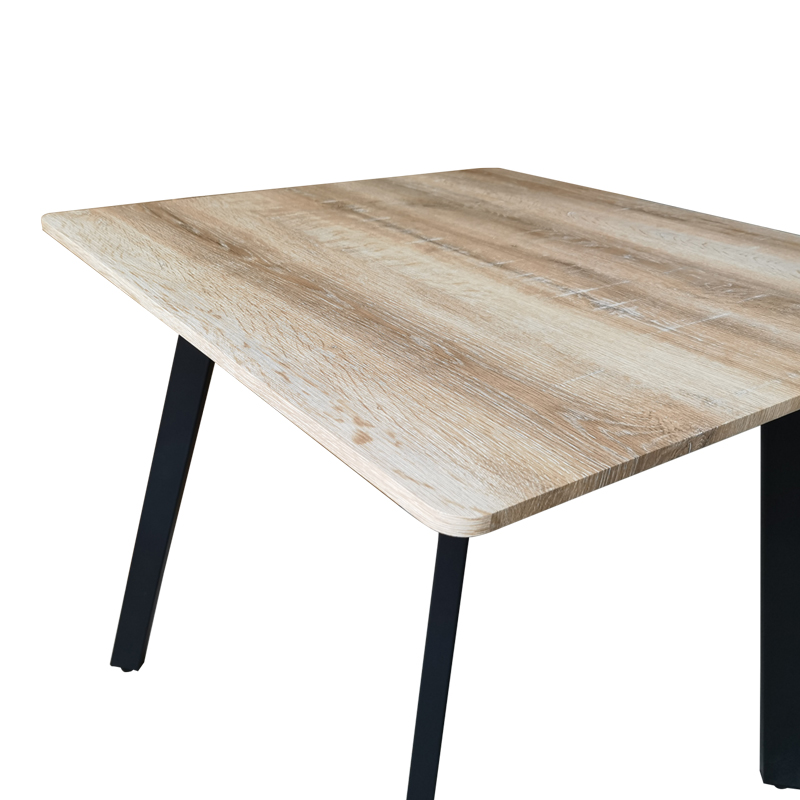 Маса Squaro sonoma MDF с черни метални крака 80x80x75см - Image 4
