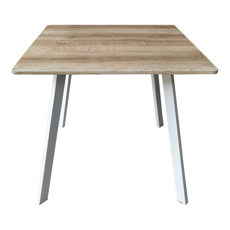 Маса Squaro sonoma MDF с бели метални крака 80x80x75см - Image 2