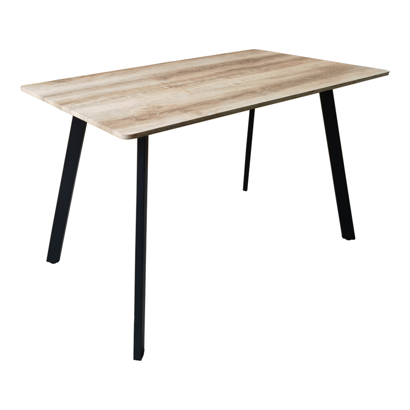 Маса Squaro sonoma MDF с черни метални крака 120x70x75см