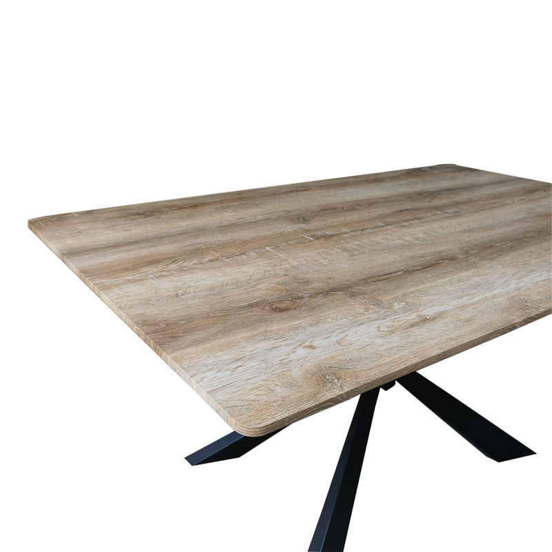 Маса Aragne sonoma MDF с черни метални крака 160x90x75см - Image 3