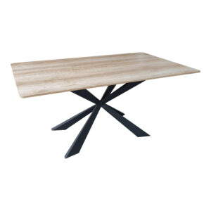 Маса Aragne sonoma MDF с черни метални крака 160x90x75см