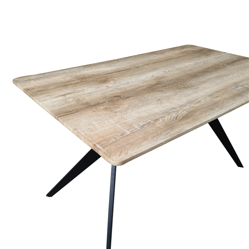 Маса Ezali sonoma от MDF с черни метални крака 140x80x75см - Image 3