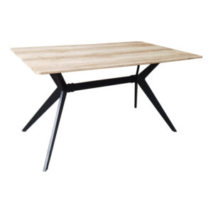 Маса Ezali sonoma от MDF с черни метални крака 140x80x75см