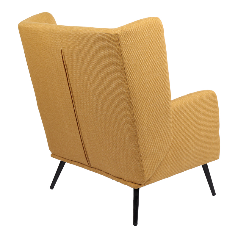 Фотьойл Mareta жълт плат с черен крак 83x80x99см - Image 2