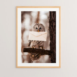 Стенно изкуство в рамка Owlyne с дигитален печат 33x1.5x48см