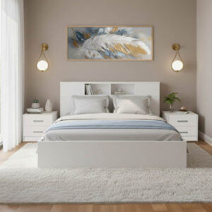 Комплект за спалня Olympus White с легло 140x200 см, 3 части
