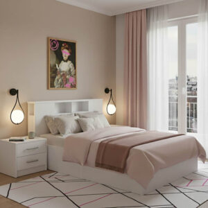 Комплект за спалня Olympus White с легло 140x200 см, 2 броя