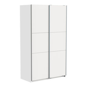 Kawen гардероб с двукрило и плъзгащи се врати бял 116.5x60x203см