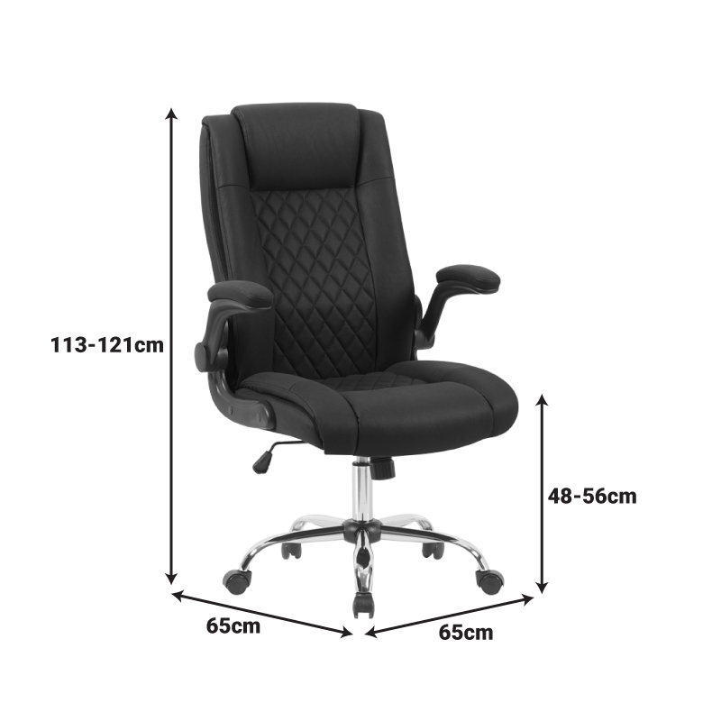 Kesla черен изпълнителен офис стол 65x65x113-121см - Image 9