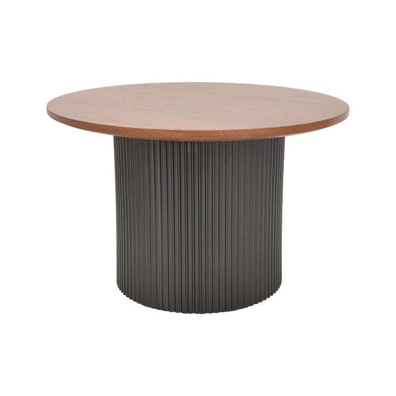 Холни масички Dovel MDF комплект от 2 орехово-черен метал - Image 2