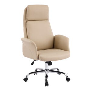 Директорски офис стол Derjio бежов pu 68x66x115см