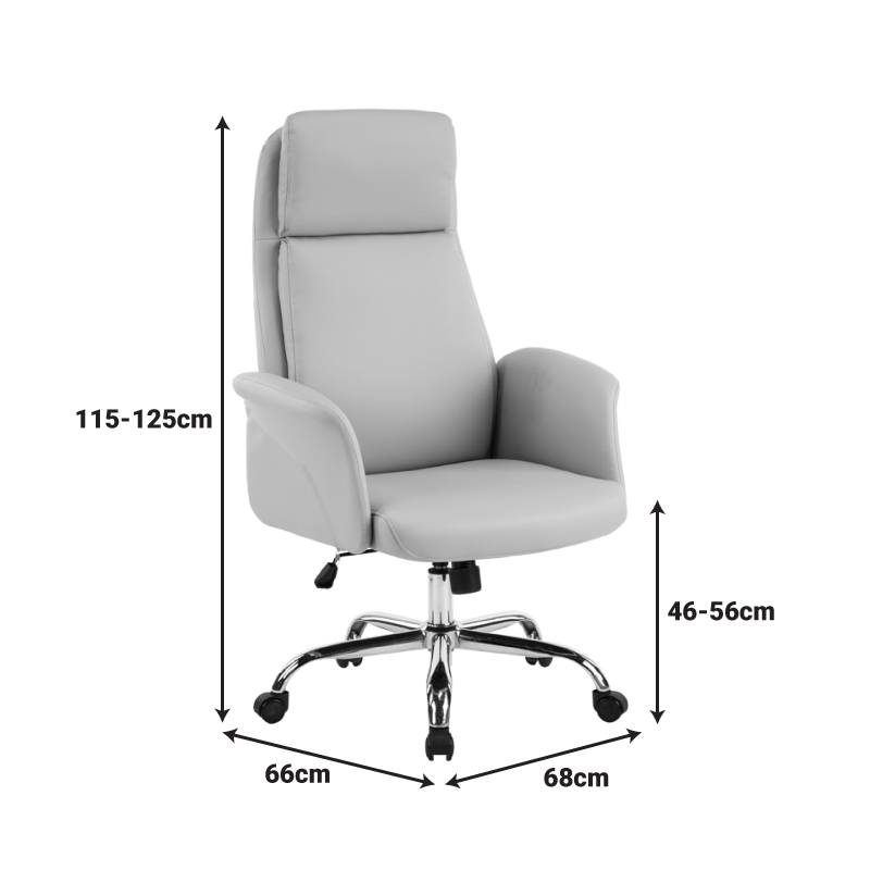 Директорски офис стол Derjio бежов pu 68x66x115см - Image 6