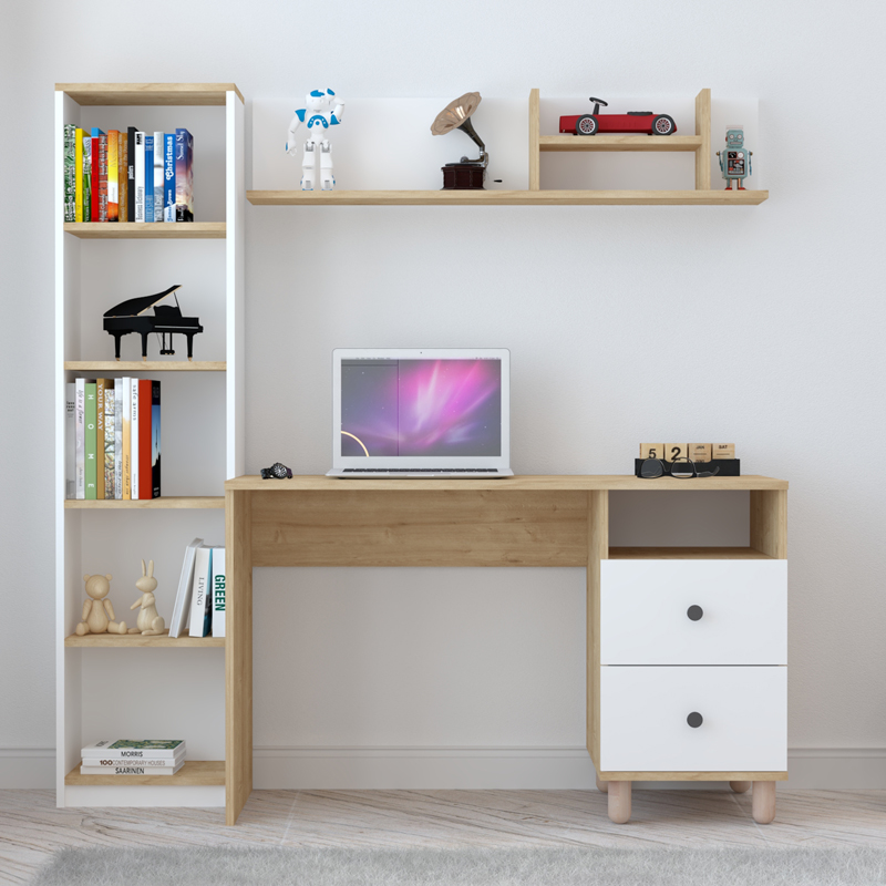 Офис композиция Kontor sonoma-white 160x50x162см - Image 3