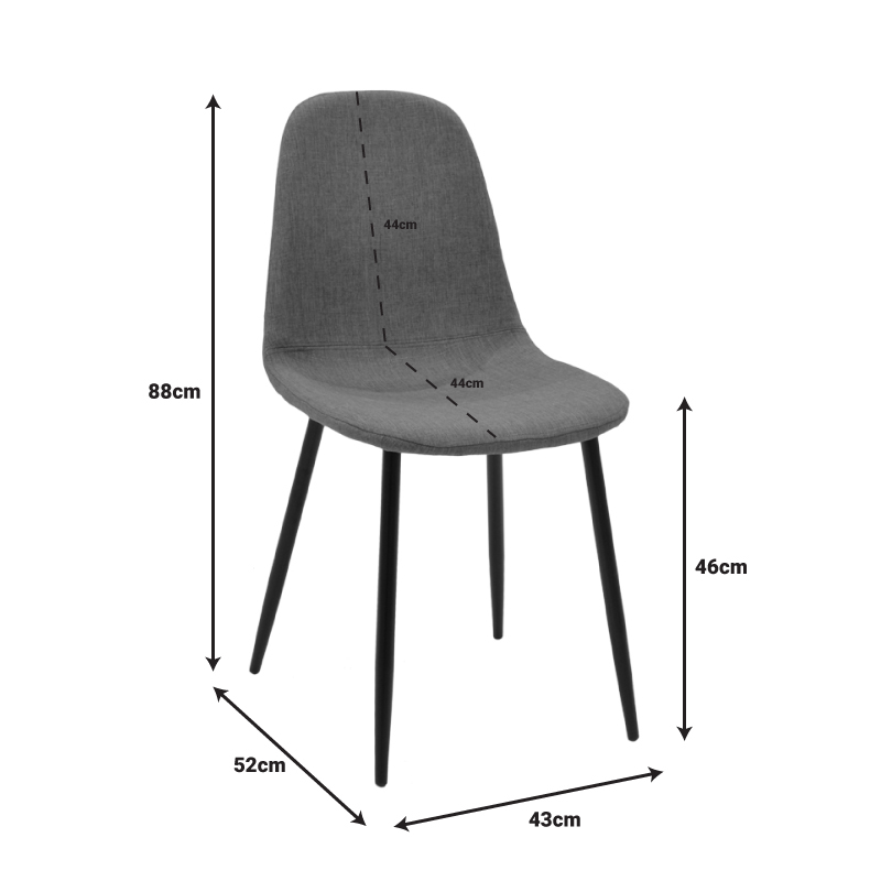 Комплект трапезна маса Bella-Balou от 5 части, MDF черно-кадифено антрацит Φ100x73см - Image 9