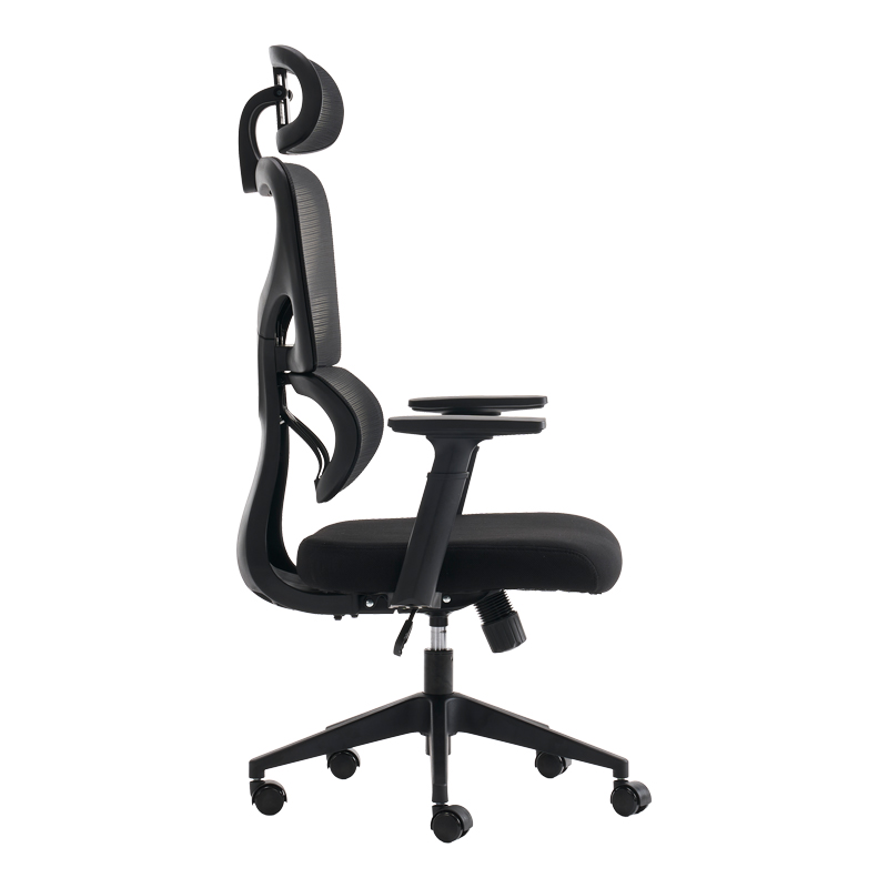 Мениджърски офис стол Cadrey mesh черен, 67x64x120-128 см - Image 4
