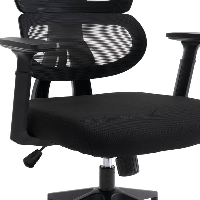Мениджърски офис стол Cadrey mesh черен, 67x64x120-128 см - Image 7
