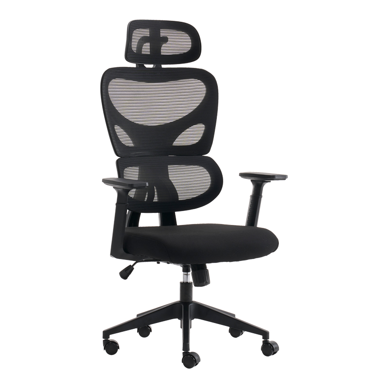 Мениджърски офис стол Cadrey mesh черен, 67x64x120-128 см