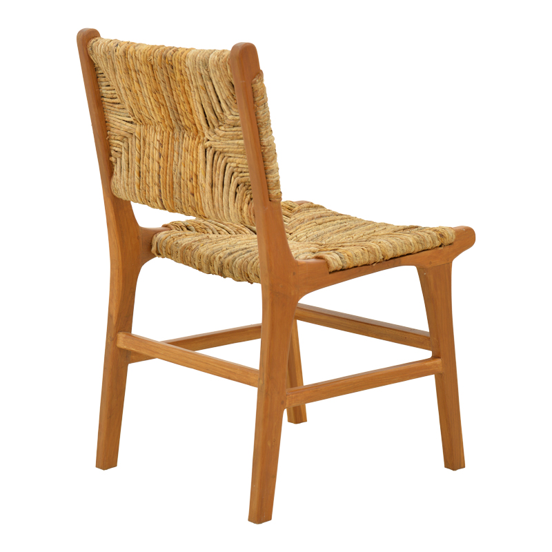 Стол Refane с рамка от тиково дърво с естествен ратан 50x58x85см - Image 3