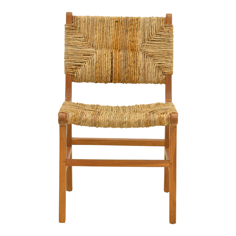 Стол Refane с рамка от тиково дърво с естествен ратан 50x58x85см - Image 5