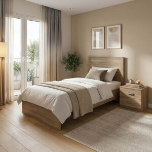 Спален комплект Athos Sonoma с легло 90x190 см, комплект от 2 части