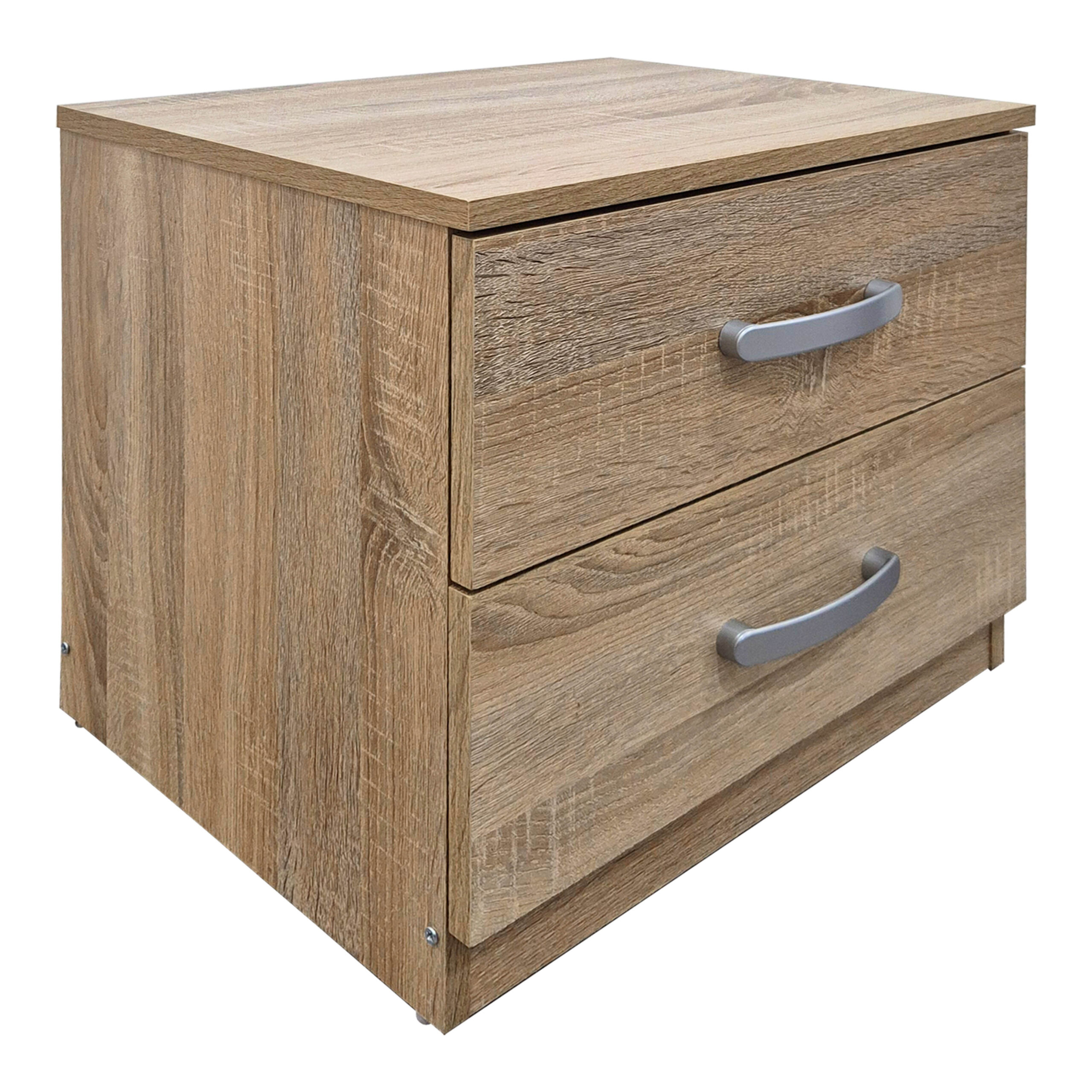 Спален комплект Athos Sonoma с легло 90x190 см, комплект от 3 части - Image 4