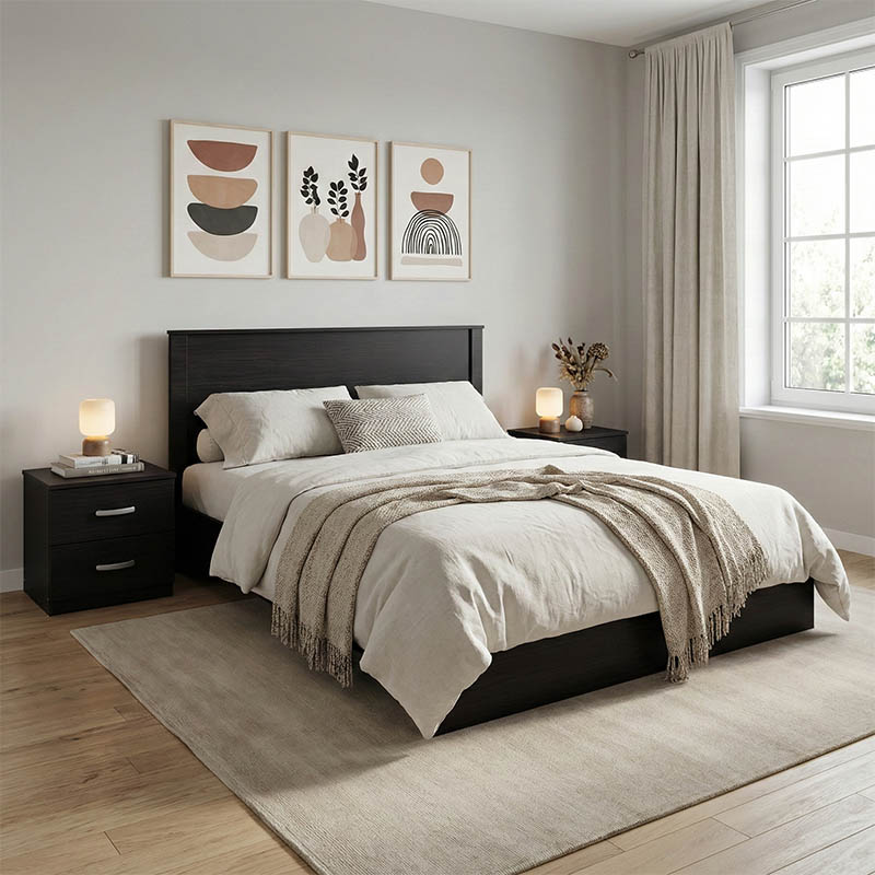 Спален комплект Athos Wenge с легло 140x200 см, комплект от 3 части