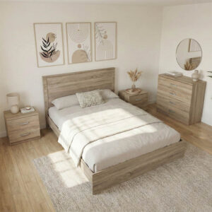 Спален комплект Athos Sonoma с легло 140x200 см, 4 части