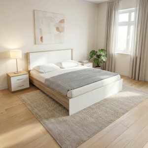 Комплект за спалня Athos Sonoma White с легло 160x200 см, 3 части