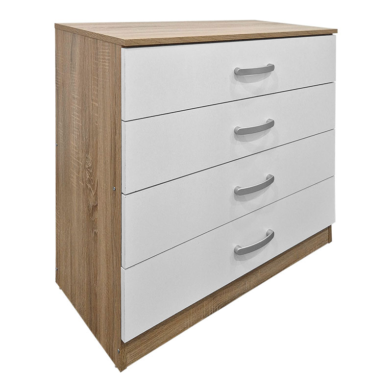 Комплект за спалня Athos Sonoma White с легло 160x200 см, 4 части - Image 3
