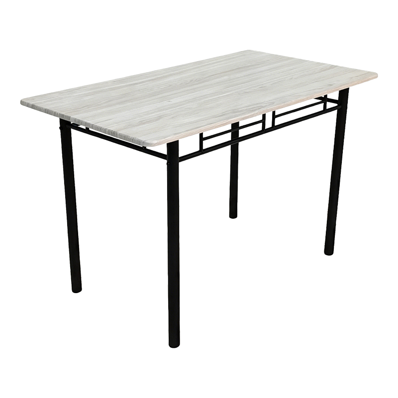Трапезна маса Roza комплект от 5 части, MDF, Sonoma, с метални черни крака, 120x65x75см - Image 4
