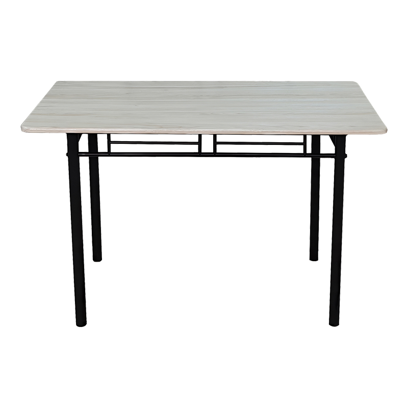 Трапезна маса Roza комплект от 5 части, MDF, Sonoma, с метални черни крака, 120x65x75см - Image 5