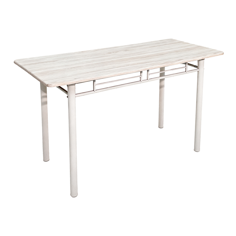Трапезна маса Roza комплект от 5 части MDF sonoma с метални бели крака 110x60x75см - Image 4
