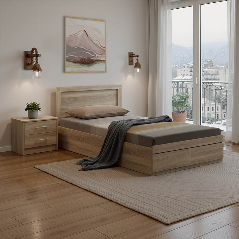 Комплект за спалня Olympus Sonoma с легло 120x200 см, 2 броя