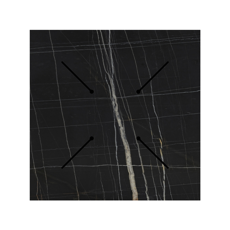 Плот за маса Relian HPL, черен мраморен вид, 60x60 см, дебелина 12 мм - Image 3