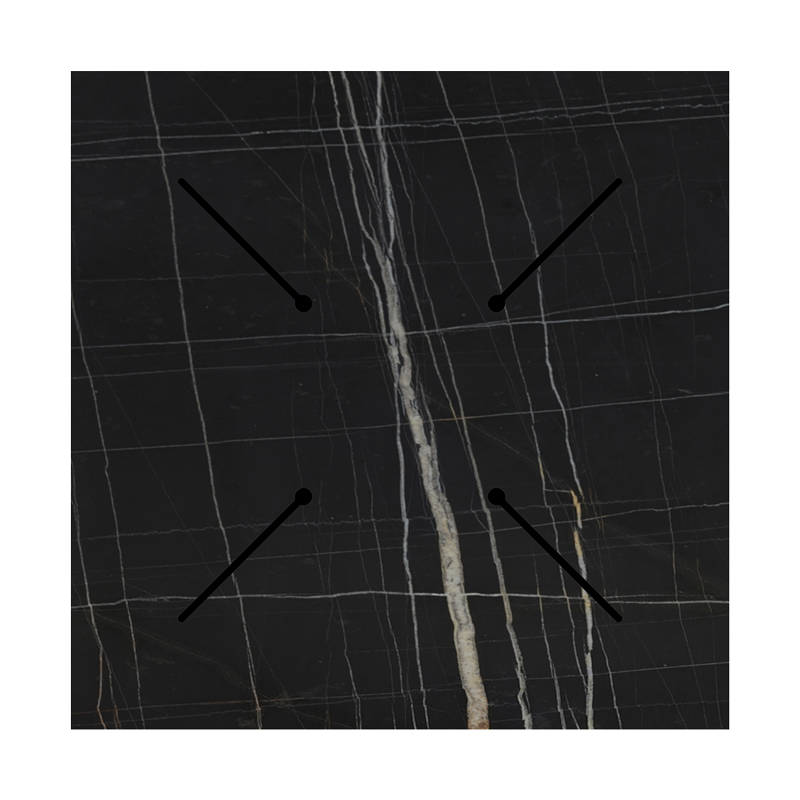 Плот за маса Relian HPL, черен мраморен вид, 70x70 см, дебелина 12 мм - Image 3