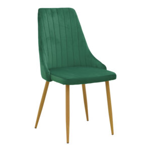 Стол Azori от кипарисово кадифе с метален крак в естествен нюанс 49x55x85см