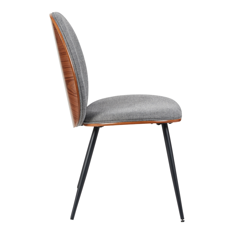 Стол Nerezy с рамка от шперплат със сив плат 57.5x48x88см - Image 3