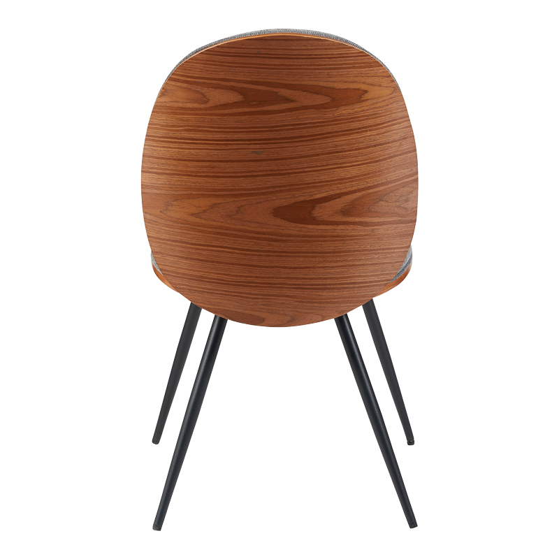 Стол Nerezy с рамка от шперплат със сив плат 57.5x48x88см - Image 5