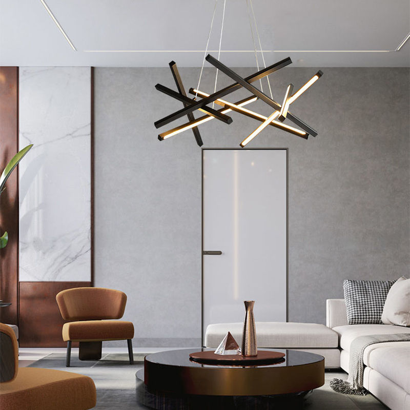 Таванна лампа Luminis led метална черна 85x85x40см - Image 2