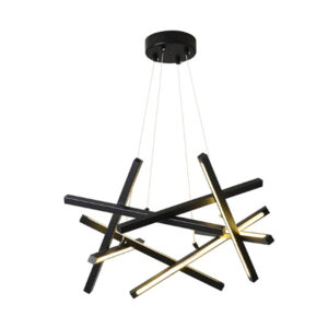 Таванна лампа Luminis led метална черна 85x85x40см