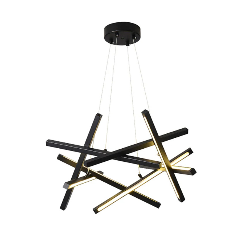 Таванна лампа Luminis led метална черна 85x85x40см