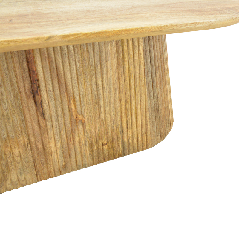 Холна маса Aithra масивно мангово дърво в естествен нюанс 120x60x42см - Image 6