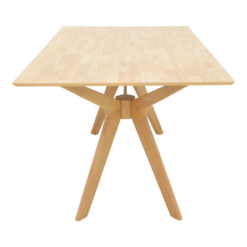 Маса от каучуково дърво с MDF в естествен нюанс 150x90x76см - Image 3