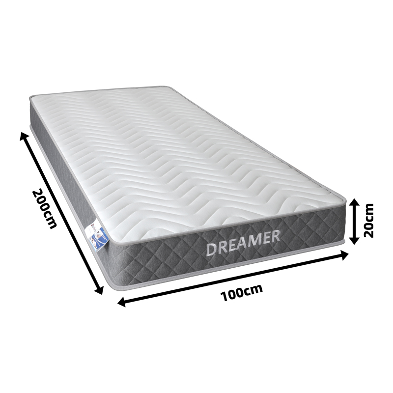 Двулицев компресиран матрак Dreamer с пружини 20см 100x200см - Image 6