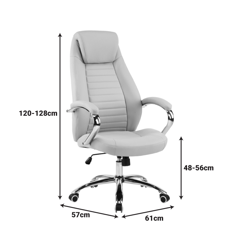 Sonar директорски офис стол бежов 61x57x120-128 см - Image 6
