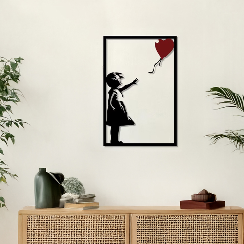 Стенна декорация Balezo черен метал 35x1.5x50см - Image 2