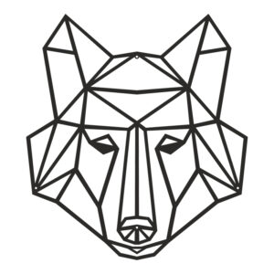 Стенна декорация Wolfo черен метал 40x1.5x40см